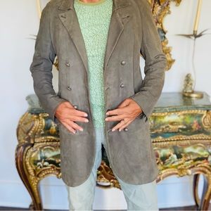Varvatos 3/4 length 100% suede coat. Barely  used. Non smoking household